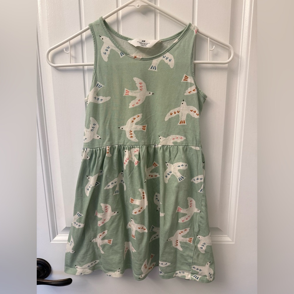 H&M Kids Mint Bird Pattern Dress